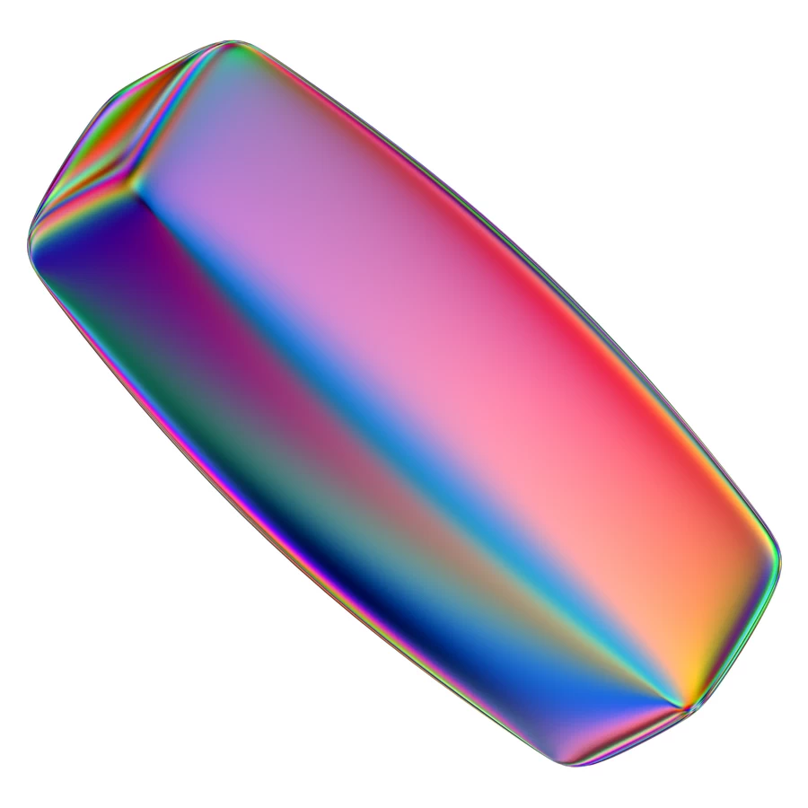 潮流酸性全息金属镭射机能彩虹3D立体几何图形png免抠图片素材【092】